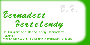 bernadett hertelendy business card